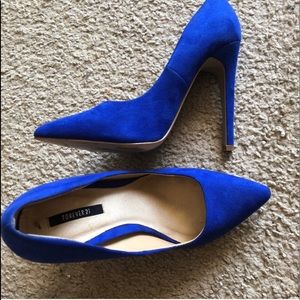 Forever 21 Bright Blue Heels